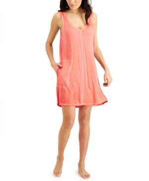 NEW JENNI BY JENNIFER MOORE washed tank chemise nightgown in shell pink